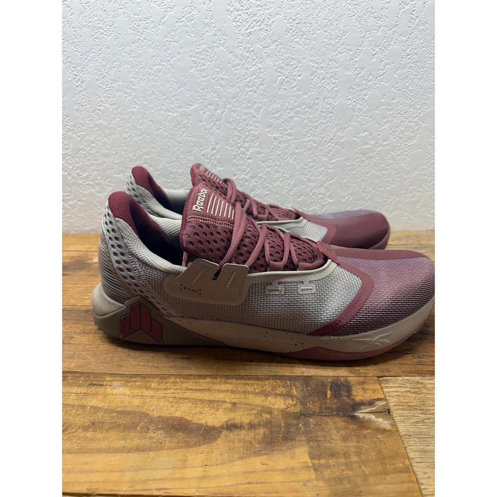 Reebok JJ Watt PT40 Nano X2 Mens Training Shoes Burgundy Grey GX9913 Size 15 - Picture 2 of 8